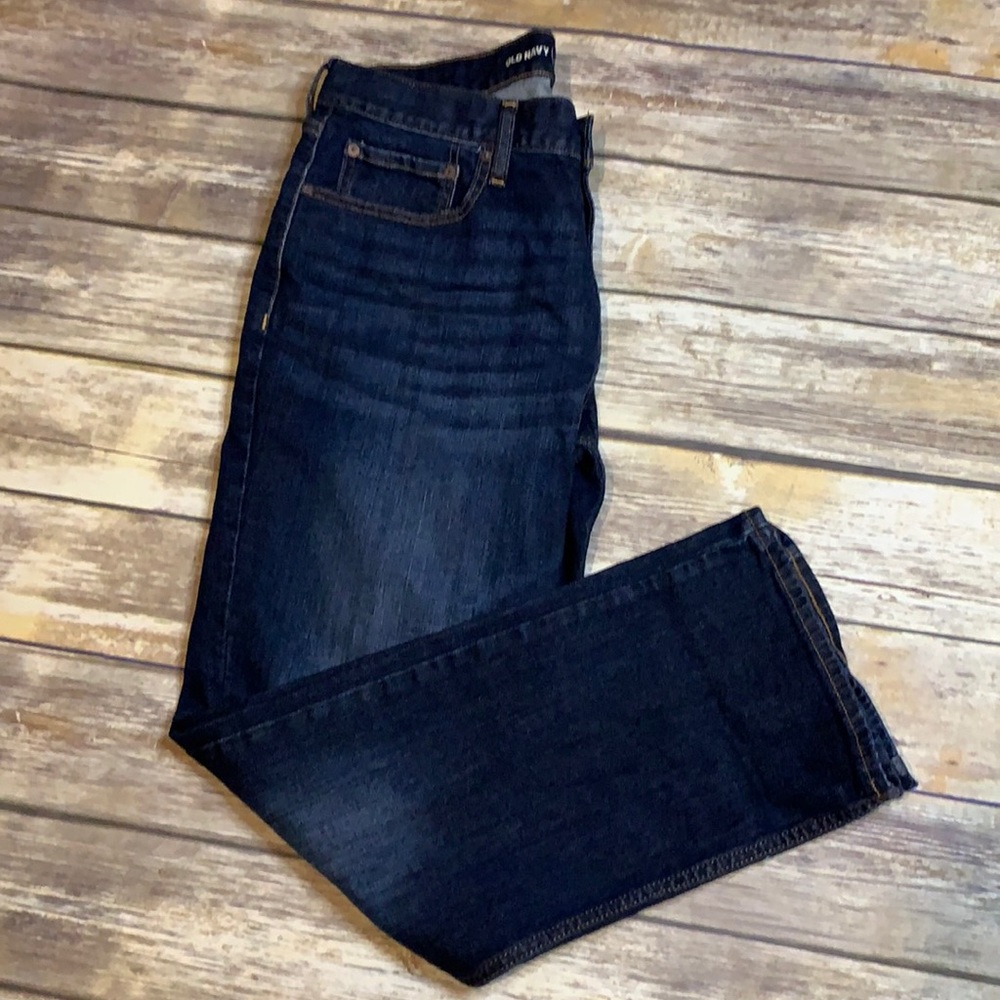 Old Navy straight leg  dark wash jeans , LIKE NEW !